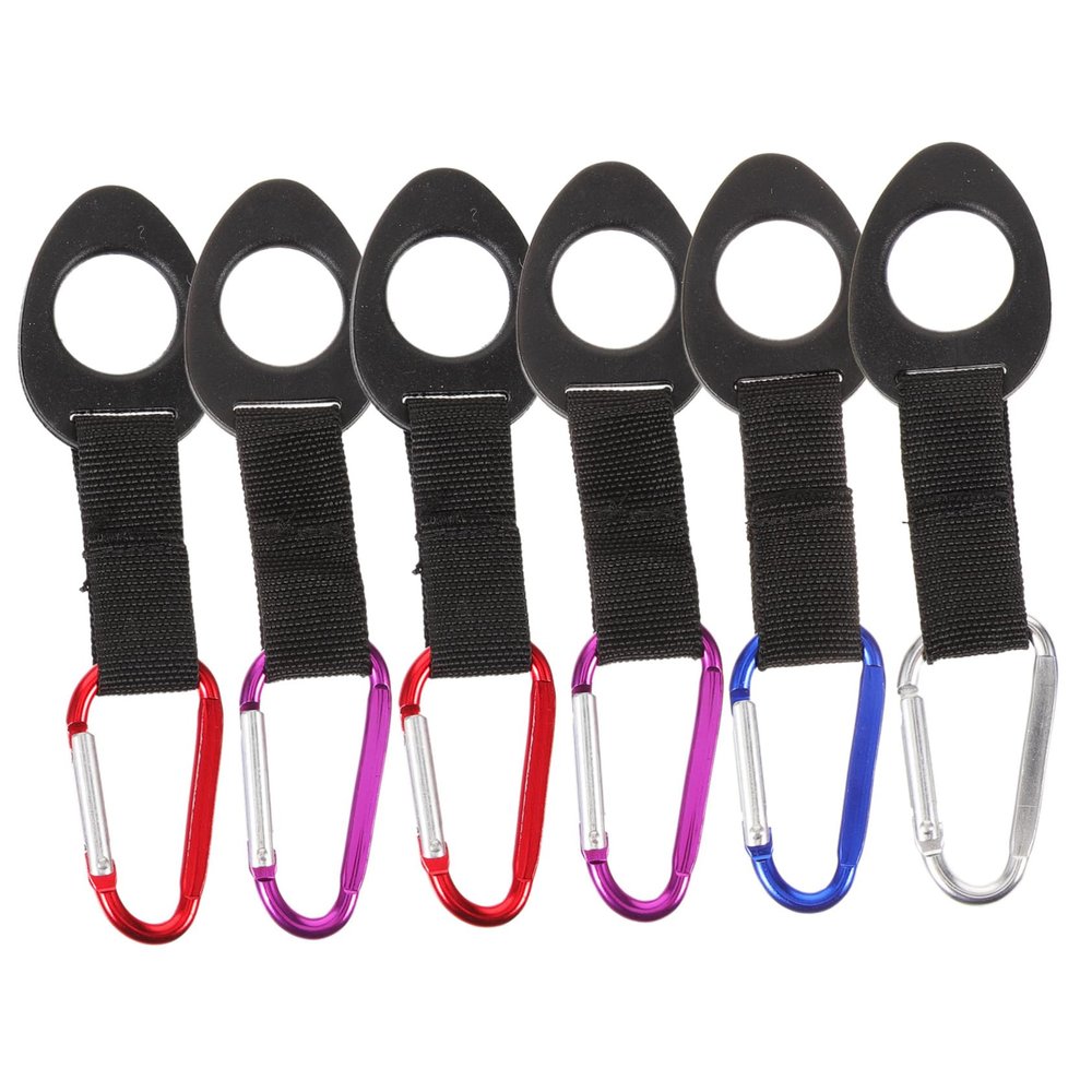 Happyyami 6pcs Water Carrying Bottle Hooks Water Tank Rings for Camping Random Color