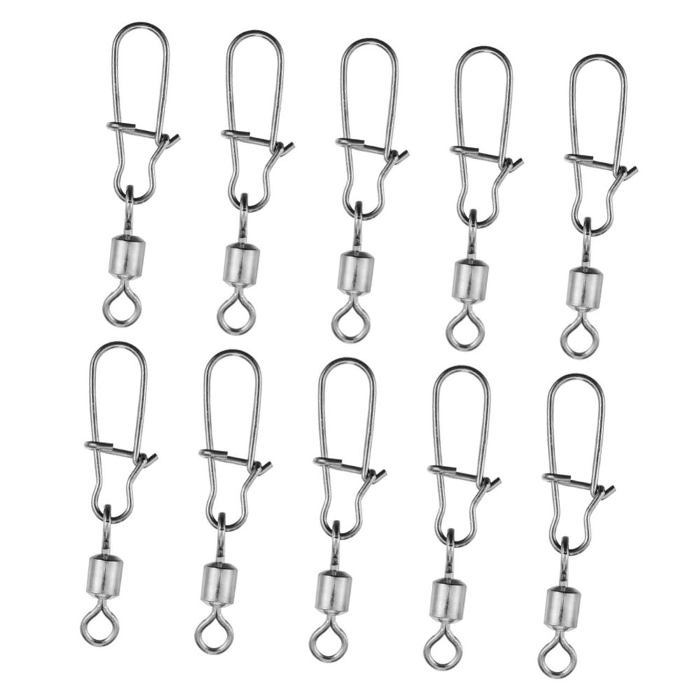 Anneome 100pcs Fishing Rolling Swivels Swivel Connector Kit for Rolling Fishing Hooks