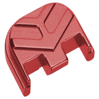 NDZ Performance Slide Cover Back Plate for Glock Gen 1-5 G17 G19 G22 G26 G27 G34 G45 Aspis Cut Anodized Aluminum 9mm .40 Cal USA Made Red