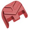 NDZ Performance Slide Cover Back Plate for Glock Gen 1-5 G17 G19 G22 G26 G27 G34 G45  Aspis Cut Anodized Aluminum  9mm .40 Cal  USA Made  Red view 1