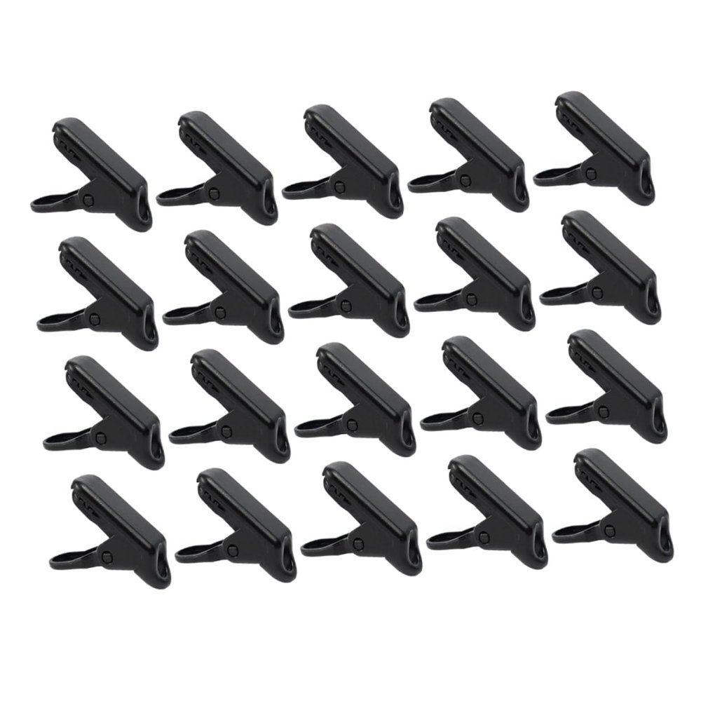 Anneome 20pc Clamp Tarp Clips Tent Clamp Set Snaps Camping for Tent Strong Plastic Black
