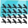 Anneome 20pc Clamp Tarp Clips Tent Clamp Set Snaps Camping for Tent Strong Plastic Black view 4