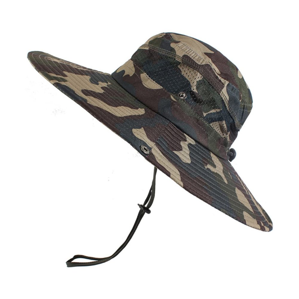 Anneome Men Women's Sun Hat Cap Adjustable Brim Breathable for Fishing Hiking Camping