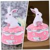 PRETYZOOM Bunny Jewelry Boxes for Girls Trinket Organizer Portable Storage Container for Rings Beads view 2