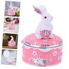 PRETYZOOM Bunny Jewelry Boxes for Girls Trinket Organizer Portable Storage Container for Rings Beads view 3