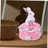 PRETYZOOM Bunny Jewelry Boxes for Girls Trinket Organizer Portable Storage Container for Rings Beads view 4