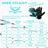 BEAST RAGE Goalkeeper Gloves for Kids Support Grip Youth Football Glove Kid Junior Soccer Glove for Kid 6-15 Men Adult Boys Football Gloves (Aqua, Size 2 for (4 to 5 Year Kid)) view 4
