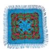 Ethnic Fringed Headband Headwrap Shawl Retro Floral Printed Shawls Women Russian Style Square Scarf (Color : Sky Blue) view 3