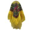 Ethnic Fringed Headband Headwrap Shawl Retro Floral Printed Shawls Women Russian Style Square Scarf (Color : Sky Blue) view 4