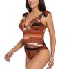 Drtgeds Mars Planet Print Women's One Piece Swimsuits High Waisted Bathing Ruffled Flounce Suit view 2