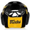 Fairtex HG16M2 Headgear Head Guard Super Sparring Diagonal Vision Lace-up, Black/Gold (Tone May Vary), XL view 3