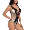 Drtgeds Hockey Sports Print Women's One Piece Swimsuits High Waisted Bathing Ruffled Flounce Suit view 3