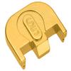 NDZ Performance Slide Cover Back Plate for Glock Gen 1-5 G17 G19 G22 G26 G27 G34 G45  Aspis Cut Anodized Aluminum  9mm .40 Cal  USA Made  Gold view 3