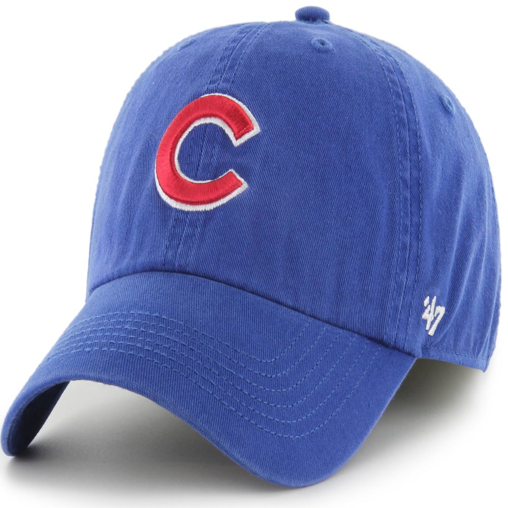 47 MLB Team Color Primary Logo Franchise Fitted Baseball Hat Cap, Unisex Adult - Chicago Cubs - Blue (Medium)