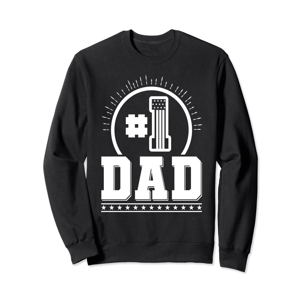 Number 1 Dad Fathers Day Nr. One Daddy Husband Father Sweatshirt