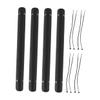 BIUDECO Bike Chainstay Protector Sticker Kit 4 Pieces Bike Frame Cover Decal for Road Bikes Black view 1