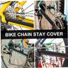 BIUDECO Bike Chainstay Protector Sticker Kit 4 Pieces Bike Frame Cover Decal for Road Bikes Black view 2