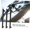 BIUDECO Bike Chainstay Protector Sticker Kit 4 Pieces Bike Frame Cover Decal for Road Bikes Black view 3