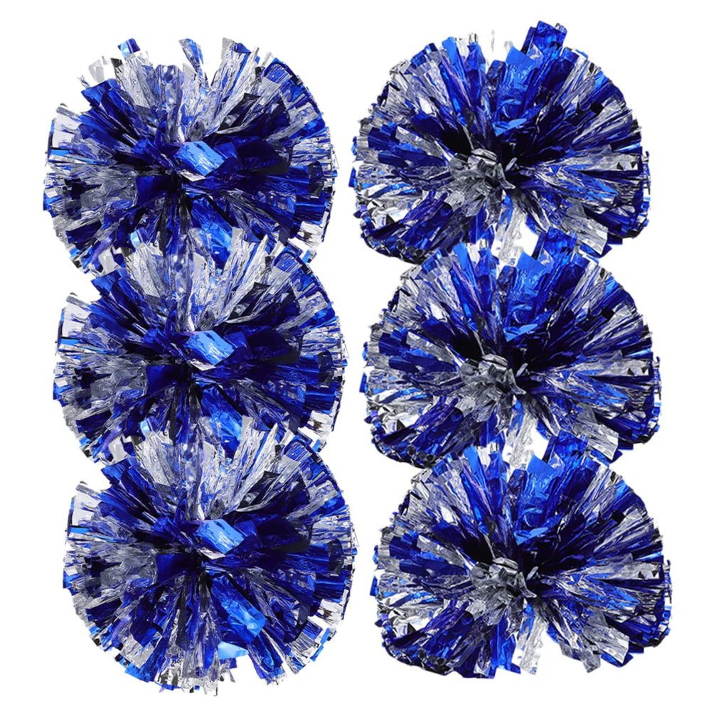 BCOATH 6pcs Cheerleader Pompoms and Handheld Cheer Props for Dance Sports Teams and Events Glossy and Vibrant Cheering Accessories