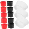 BCOATH 15pcs Non-Slip Racket Grip Rings Premium Overgrip Protector for Tennis Badminton Black White Red Durable and Reusable for Enhanced Control and Comfort view 1