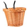 BCOATH D Shape Willow Bike Basket Front Handlebar Storage Boys and Girls Bike Accessory Handmade Natural Sturdy Easy to Install