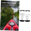 BCOATH 14pcs Kayak Carry Handle Kit Pull Handles for for Canoes Boats Skiffs Black Practical Easy to Install view 2