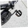 BCOATH 1pair Aluminium Alloy Bike Pedal Sealed Bearing Structure Multi-Purpose Accessory for Road Mountain and Boys and Girls Easy to Install Black Single Rolling Beads Style view 3