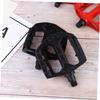 BCOATH 1pair Aluminium Alloy Bike Pedal Sealed Bearing Structure Multi-Purpose Accessory for Road Mountain and Boys and Girls Easy to Install Black Single Rolling Beads Style view 4