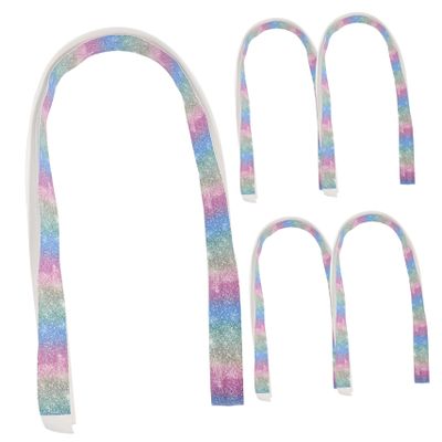 Anneome 5pcs Badminton Racket Sweatband Tapes Tennis Racket Grip Tape Anti-Skid Lightweight Stretchable for Sports