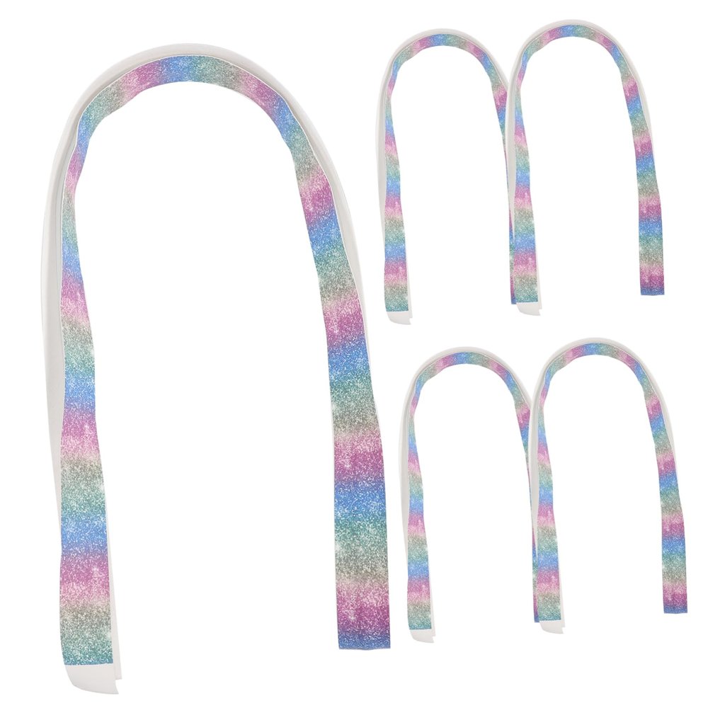 Anneome 5pcs Badminton Racket Sweatband Tapes Tennis Racket Grip Tape Anti-Skid Lightweight Stretchable for Sports