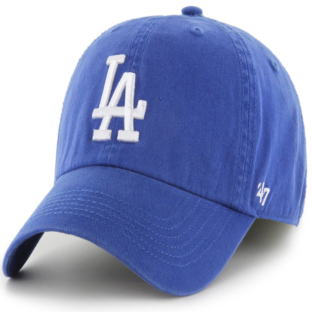 47 MLB Team Color Primary Logo Franchise Fitted Baseball Hat Cap, Unisex Adult - Los Angeles Dodgers - Blue (Small)