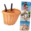 KOMBIUDA Handmade Natural Willow Bike Basket Front Handlebar Storage Basket Easy Attach for Bicycles view 2