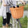 KOMBIUDA Handmade Natural Willow Bike Basket Front Handlebar Storage Basket Easy Attach for Bicycles view 3