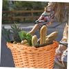 KOMBIUDA Handmade Natural Willow Bike Basket Front Handlebar Storage Basket Easy Attach for Bicycles view 4