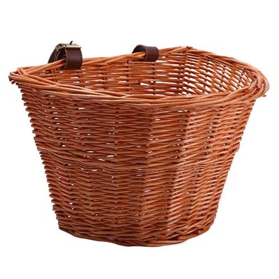 Anneome Wicker Basket for Boys and Girls Handmade Detachable Front Handlebar Storage Container Design for Outdoor Cycling and Daily Use