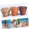 Anneome Wicker Basket for Boys and Girls Handmade Detachable Front Handlebar Storage Container Design for Outdoor Cycling and Daily Use view 2