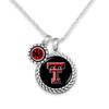 From the Heart Texas Tech Red Raiders Olivia Necklace Silver Chain Jewelry Gift TTU view 1