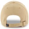 47 Brand MLB Khaki White Primary Logo Clean Up Adjustable Strap Baseball Dad Hat Cap, Adult One Size Fits All - Atlanta Braves - Khaki White view 2