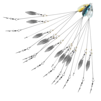LIOOBO 3pcs Vivid Artificial Fishing Hooks Sinking Salt Water Lures for Freshwater Saltwater Creative Baits for Bass Trout Fishing Lifelike Design Rotation
