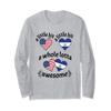A Little Bit Salvadoran American El Salvador USA Heart Flags Long Sleeve T-Shirt view 1