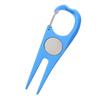 LIOOBO Portable Golf Divot Repair Tool Stylish Blue Golf Fork for Lawn Care Use Finger Groove Design Enthusiasts and Friends view 1