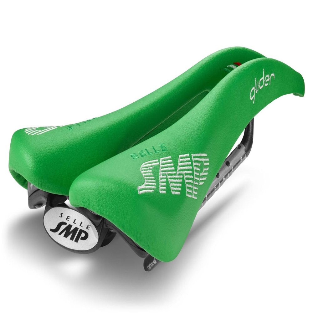 SMP Selle Glider Saddle with Carbon Rails (Green)