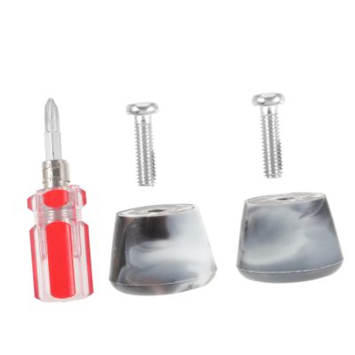 LIOOBO Roller Skate Toe Stops Durable Pu Brake Pads with Screws for Reliable Stopping for Inline and Quad Skates Black White