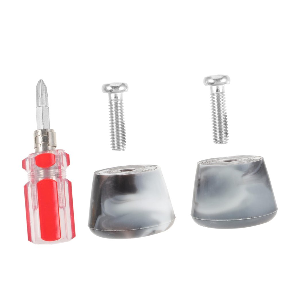LIOOBO Roller Skate Toe Stops Durable Pu Brake Pads with Screws for Reliable Stopping for Inline and Quad Skates Black White