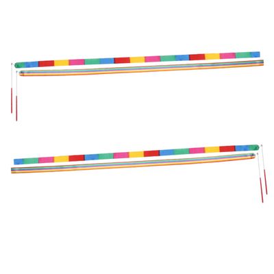 Happyyami 8pcs Rhythmic Ribbon Streamers for Kids Creative Dancing Ribbons Set Colorful Gymnastics Silk for Children Dance Streamers for Training Performance