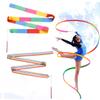 Happyyami 8pcs Rhythmic Ribbon Streamers for Kids Creative Dancing Ribbons Set Colorful Gymnastics Silk for Children Dance Streamers for Training Performance view 4