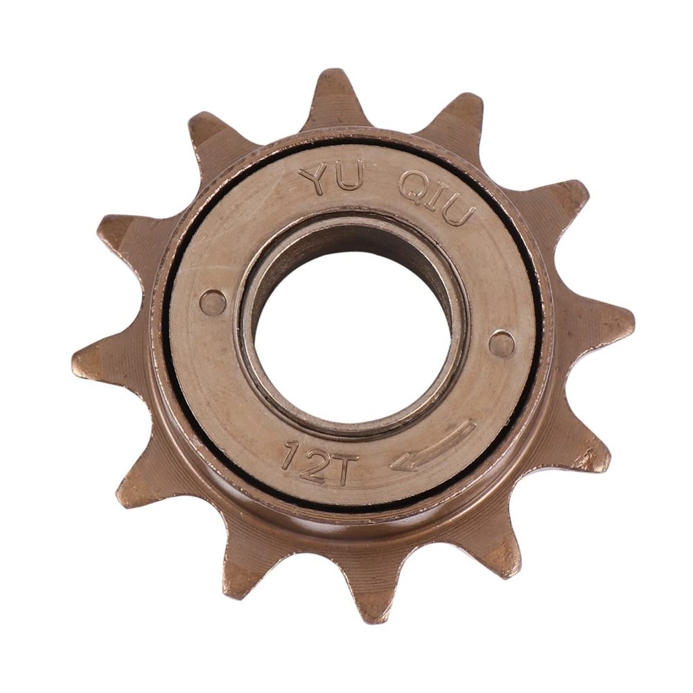 Beatifufu 12t Steel Tooth Flywheel Inner Diameter Brown Finish for Smooth Bike Performance Easy to Install Bicycle Accessory
