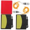 LIOOBO Professional Referee Kit with Red and Yellow Cards Durable Material Quick-Access Standard Wallet Portable Soccer Supplies for Officials Set with Whistle and Notebook view 1