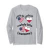 A Little Bit Polish American Poland America Heart Flags Long Sleeve T-Shirt view 1