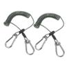 LIOOBO 2pcs Bass Boat Accessories Fishing Lanyard Carabiner Spiral Stretchy Ropes for Outdoor Activities view 1